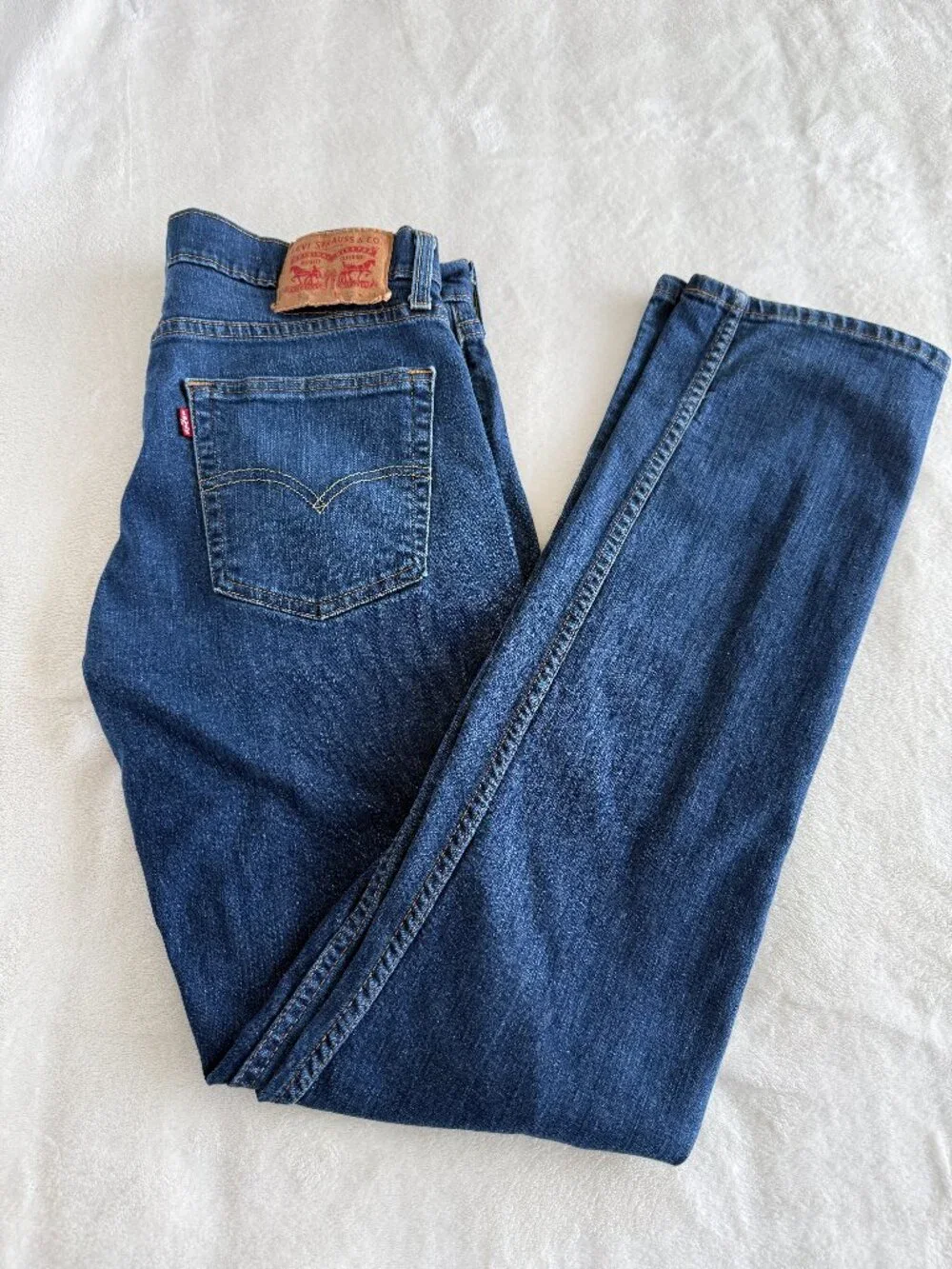 Levi's 514 Straight Fit Jeans Men's W32 L34 Blue Medium Wash Stretch Denim 32x34